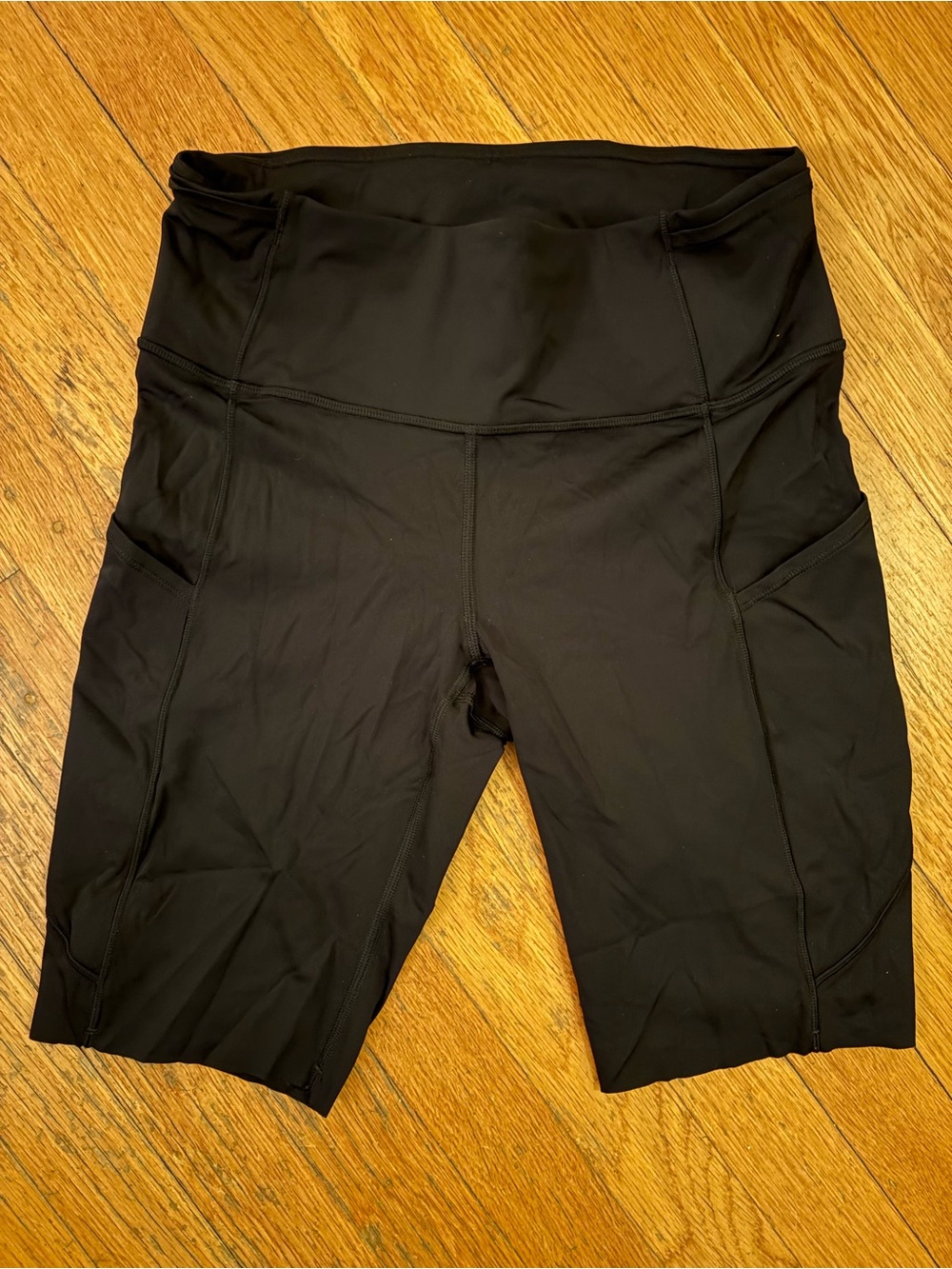 lululemon athletica Black High-Rise Bike Shorts with Side Pockets